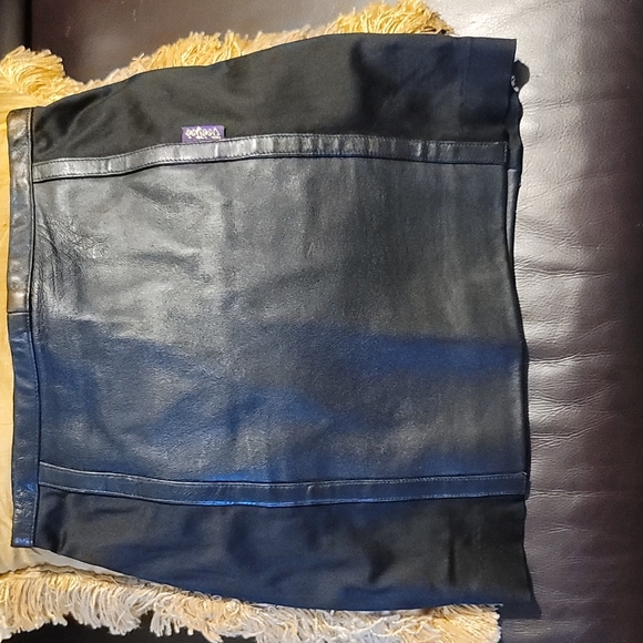John Richmond leather skirt with stretchy fabric